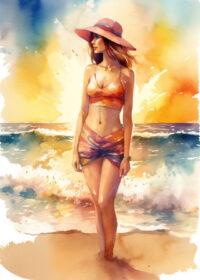 Beautiful Bikini Girl Poster