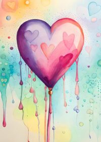 Water color Heart Poster